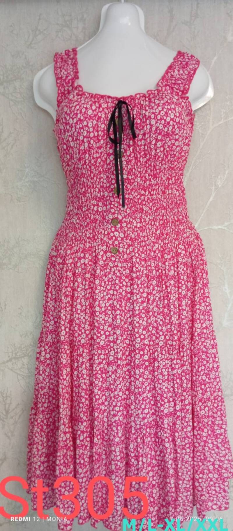 Sukienki damskie Roz M/L-XL-2XL, Mix Kolor .Paczka 12 szt
